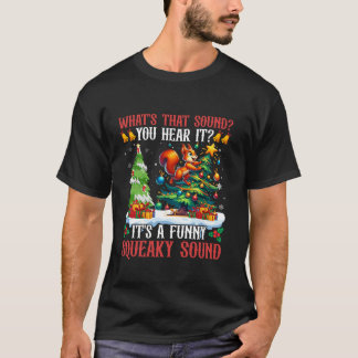 Eichhörnchen Acorn Weihnachtsmannmütze Snowflakes  T-Shirt