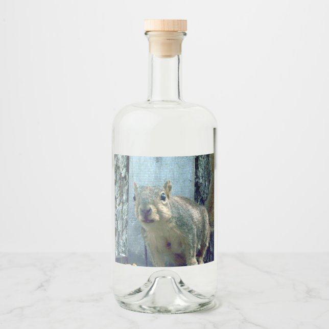 Eichhörnchen Alkoholflaschenetikett (Vorderseite)