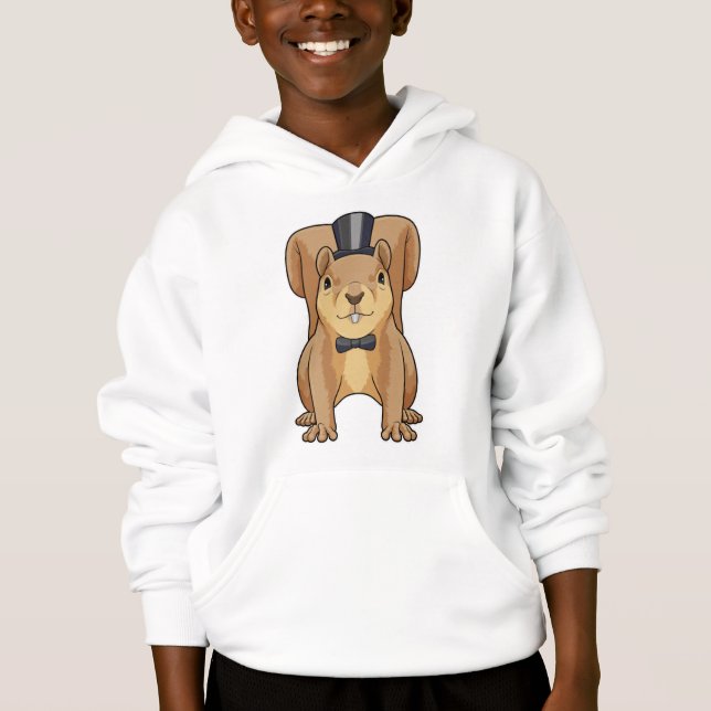 Eichhörnchen als Grobhirte mit Anzug Hoodie (Vorderseite)