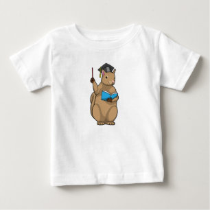 Eichhörnchen als Lehrerin mit Buch Baby T-shirt