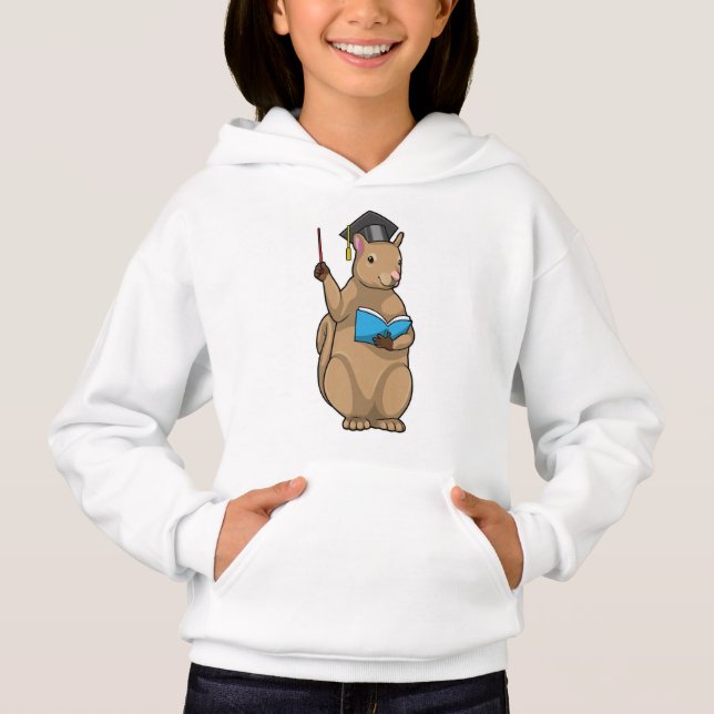 Eichhörnchen als Lehrerin mit Buch Hoodie (Vorderseite)