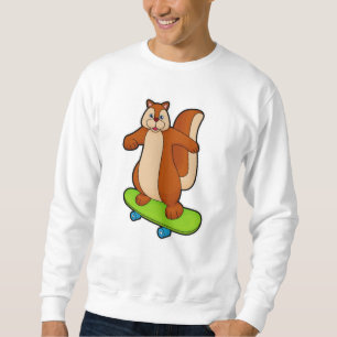 Eichhörnchen als Skater mit Skateboard Sweatshirt