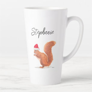 Eichhörnchen Aquarell Tier Weihnachtsmann Frohe We Milchtasse
