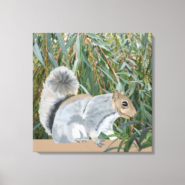 Eichhörnchen auf dem Land Canvas Print Leinwanddruck (Vorderseite)