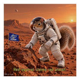Eichhörnchen auf dem Mars Poster