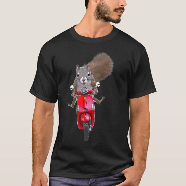 Eichhörnchen auf einem Roller T-Shirt (Vorderseite)