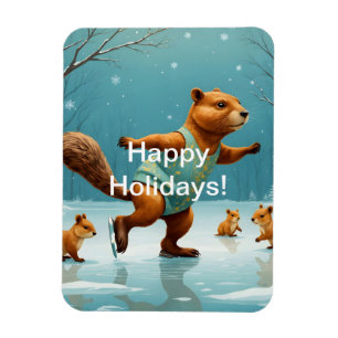 Eichhörnchen auf Eis Magnet