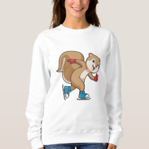Eichhörnchen auf Ice-Skaten mit Ice-Skaten Sweatshirt