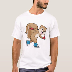 Eichhörnchen auf Ice-Skaten mit Ice-Skaten T-Shirt