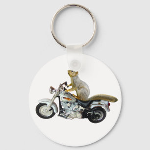 Eichhörnchen auf Motorrad Schlüsselanhänger