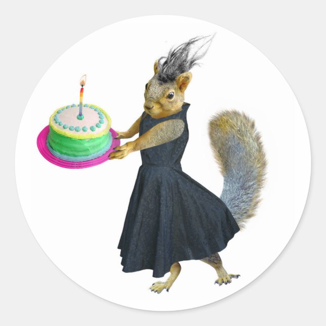Eichhörnchen-Aufkleber Runder Aufkleber (Vorderseite)