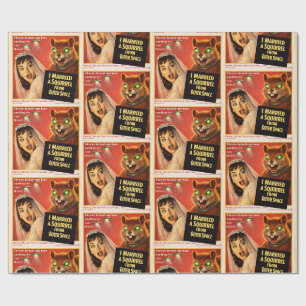 Eichhörnchen aus dem Weltraum-Parodie Geschenkpapier