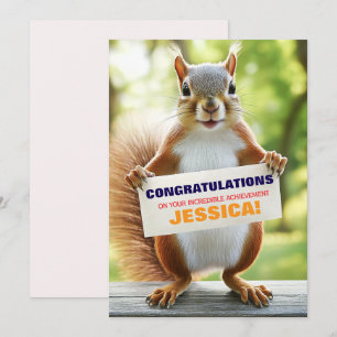 Eichhörnchen-Banner-Gratulationskarte Einladung