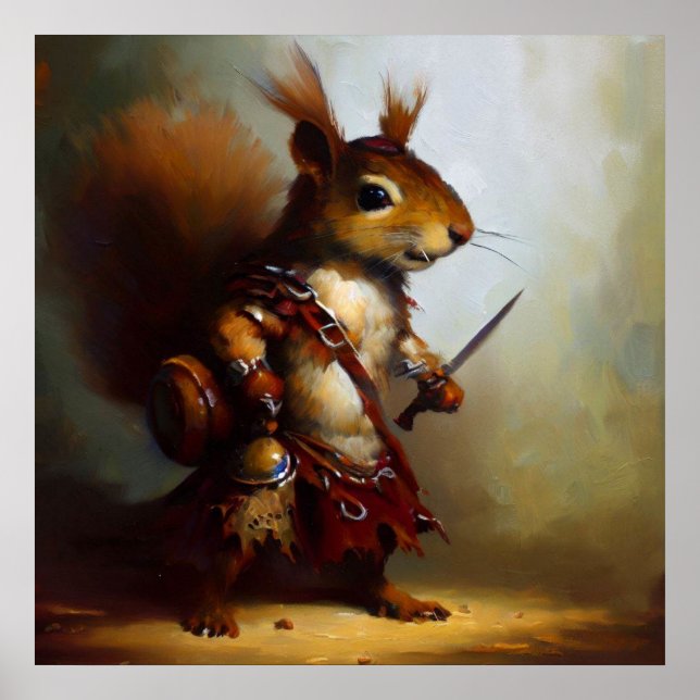 Eichhörnchen Barbarian Poster (Vorne)
