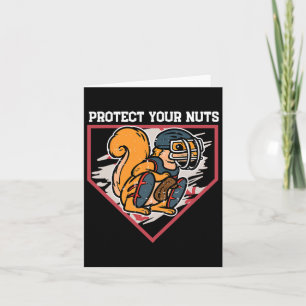 Eichhörnchen Baseballfänger Schützen Ihre Nuts Boy Karte