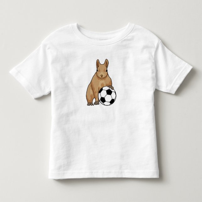 Eichhörnchen beim Fußball-Sport Kleinkind T-shirt (Vorderseite)