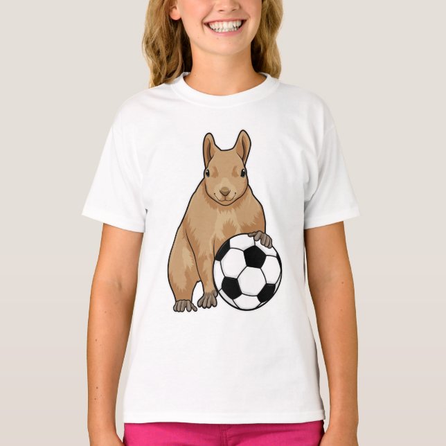 Eichhörnchen beim Fußball-Sport T-Shirt (Vorderseite)