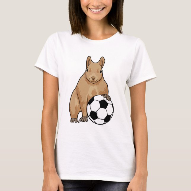 Eichhörnchen beim Fußball-Sport T-Shirt (Vorderseite)