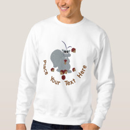 Eichhörnchen Besticktes Sweatshirt