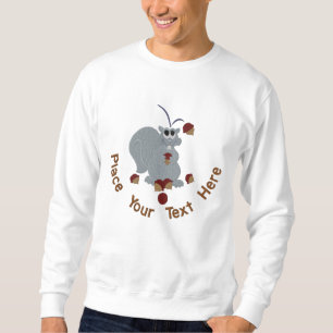Eichhörnchen Besticktes Sweatshirt