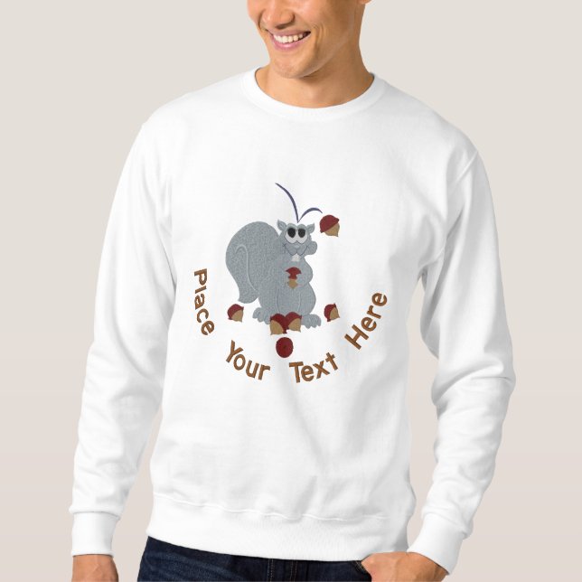Eichhörnchen Besticktes Sweatshirt (Vorderseite)