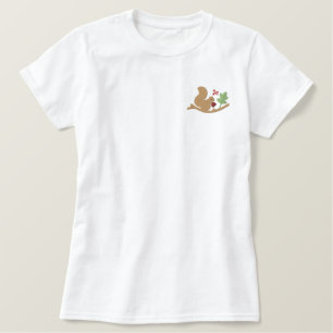 Eichhörnchen Besticktes T-Shirt
