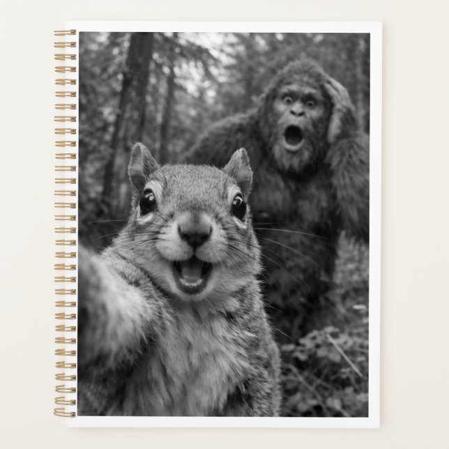 Eichhörnchen Bigfoot Überraschtes Selfie Planer (Vorderseite)