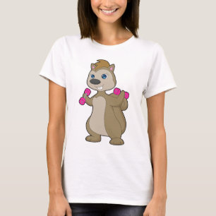 Eichhörnchen Bodybuilder Hanteln Bodybuilding T-Shirt