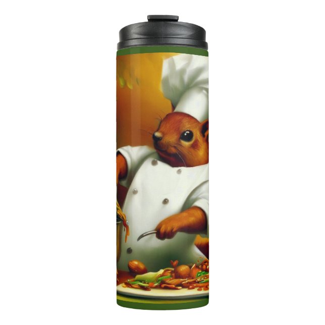 Eichhörnchen Cooking Stir Fry Thermosbecher (Vorderseite)