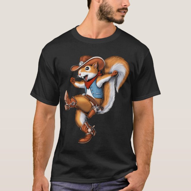 Eichhörnchen Cowboy T-Shirt (Vorderseite)