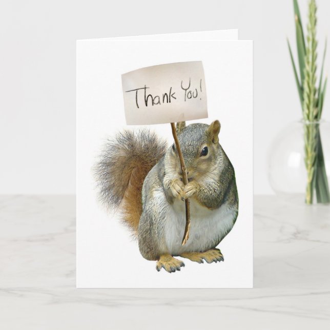 Eichhörnchen danken Ihnen zu kardieren Dankeskarte (Vorderseite)
