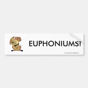 Eichhörnchen, das den Euphonium spielt Autoaufkleber
