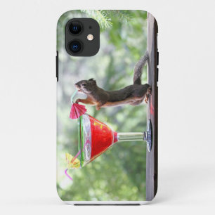 Eichhörnchen, das ein Cocktail an der glückliche iPhone 11 Hülle