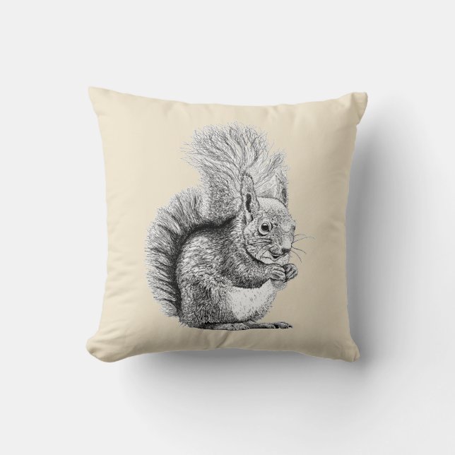 Eichhörnchen, das Throw-Kissen zeichnet Kissen (Vorderseite)