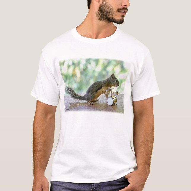 Eichhörnchen, das Trommeln spielt T-Shirt (Vorderseite)