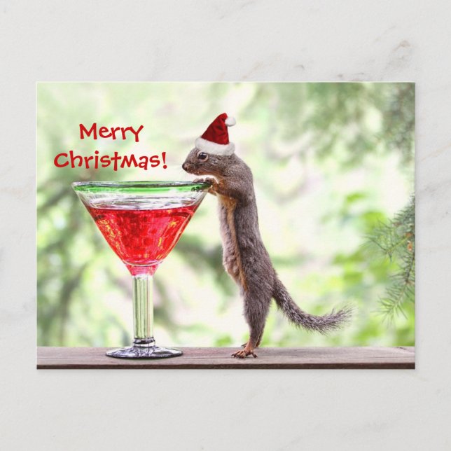 Eichhörnchen, das Weihnachten feiert (Vorderseite)