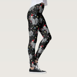 Eichhörnchen, das Zuckerstange hält und Leggings