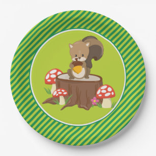 Eichhörnchen der Waldtier- Pappteller