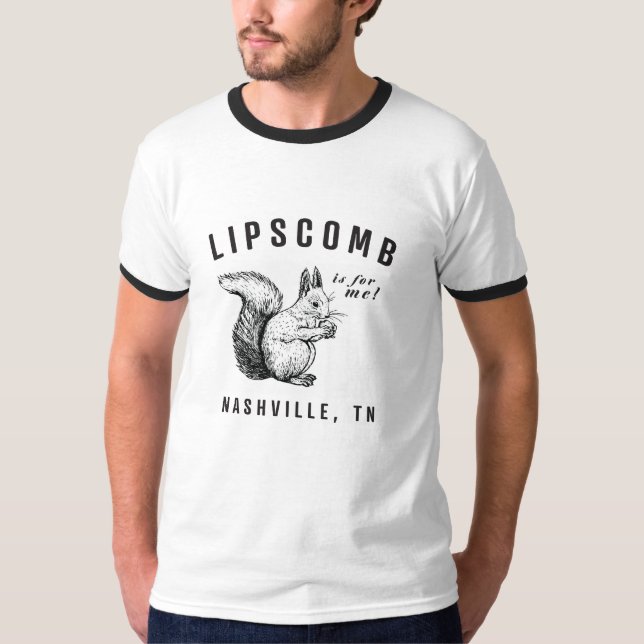 Eichhörnchen des Lipscomb White Ringer T-Shirt (Vorderseite)