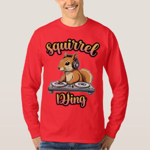 Eichhörnchen DJ Party Vibes Lustiges Retro DJ T-Sh T-Shirt
