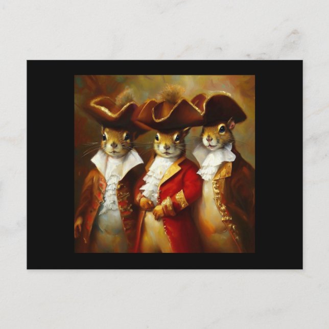 Eichhörnchen Drei Musketeers Postkarte (Vorderseite)