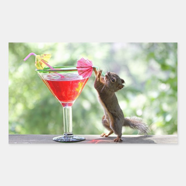 Eichhörnchen Drink Cocktail Rechteckiger Aufkleber (Vorderseite)
