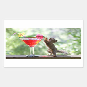 Eichhörnchen Drink Cocktail Rechteckiger Aufkleber