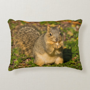 Eichhörnchen, Erdnuss, Kristallspinge Zierkissen