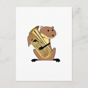 Eichhörnchen Euphonium Postkarte