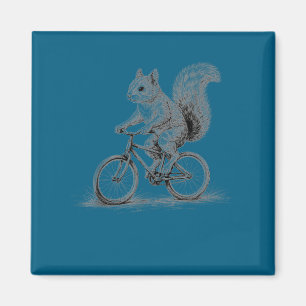 Eichhörnchen fährt Fahrrad lustiges Radfahren Tier Magnet