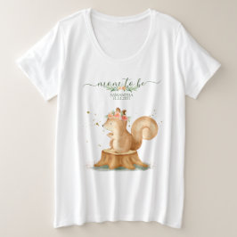 Eichhörnchen-Familie Wildtier Baby WERDENDE MUTTER Große Größe T-Shirt