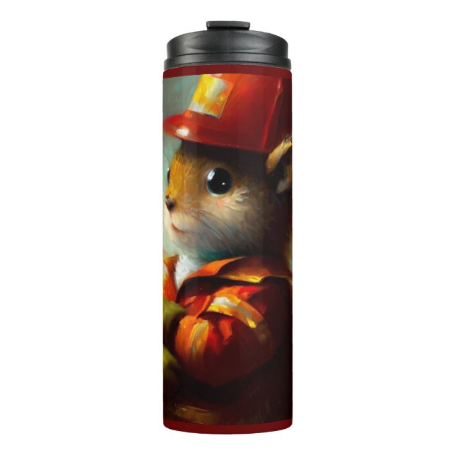 Eichhörnchen-Feuerwehrmann Thermosbecher (Vorderseite)