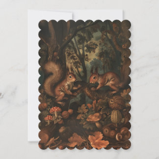 Eichhörnchen - flache Einladung 12,7 cm x 17,8 cm