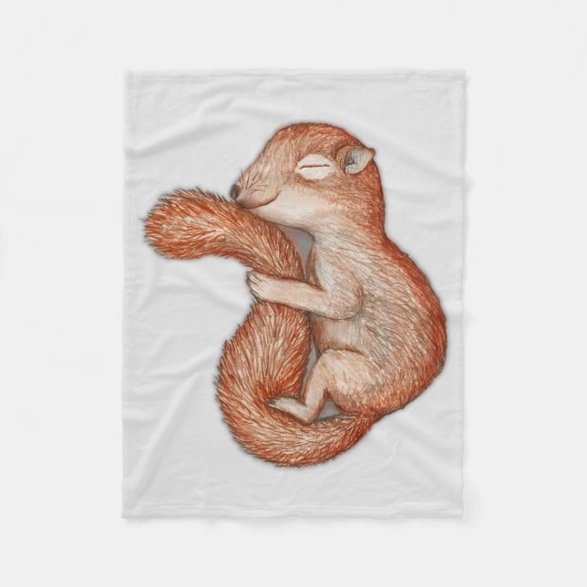 Eichhörnchen Fleecedecke (Vorderseite)